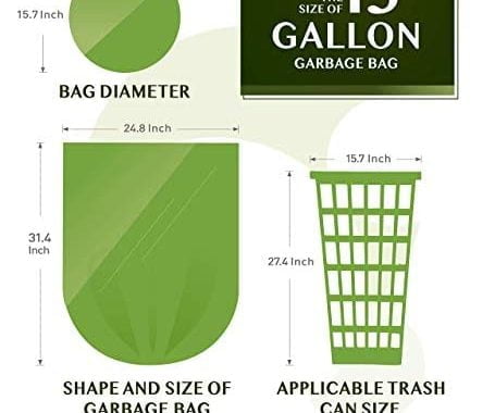 Amazon.com: Compostable Trash Bags - FORID 13 Gallon Tall Kitchen Garbage Bags 80 Count Unscented Tr