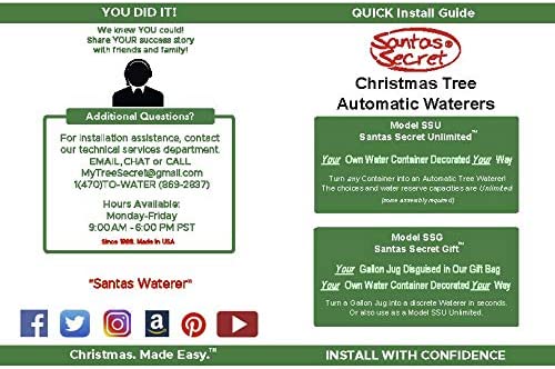 Amazon.com: Santas Secret® Gift - Automatic Christmas Tree Watering System (Candy Cane) World's TOP