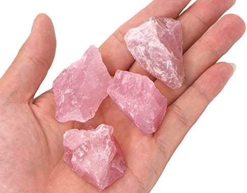 Amazon.com: UFEEL 1 lb Bulk Rough Rose Quartz Crystal for Tumbling, Cabbing, Polishing - Large 1" Na