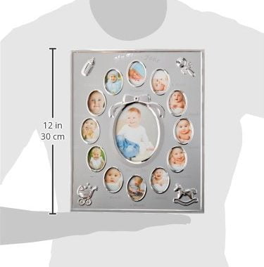Amazon.com: Tiny Ideas Baby's First Year Picture Frame, First Year by Month, Newborn Baby Registry,