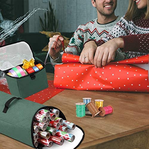 Amazon.com: Primode Long Wrapping Paper Storage Bag Hanging | Heavy Duty Christmas Gift Wrap Storage