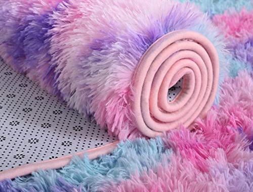 Amazon.com: AROGAN Soft Rainbow Area Rugs for Girls Room 3x5 Feet, Fluffy Girls Bedroom Rugs, Prince