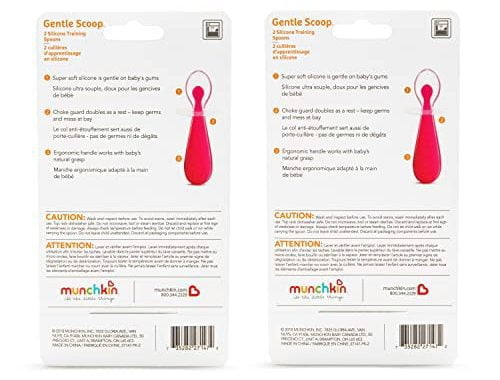 Amazon.com: Munchkin Silicone Trainer Spoons with Choke Guard for Baby Led Weaning, 4pk, Blue/Green