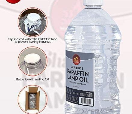 Ner Mitzvah Paraffin Lamp Oil - Clear Smokeless, Odorless, Clean Burning Fuel for Indoor and Outdoor