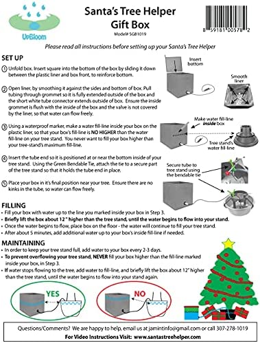 Santa’s Tree Helper Gift Box for Christmas | Automatic Watering System Looks Like a Present to Keep