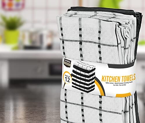 Amazon.com: Utopia Towels Kitchen Towels [12 Pack], 15 x 25 Inches, 100% Ring Spun Cotton Super Soft