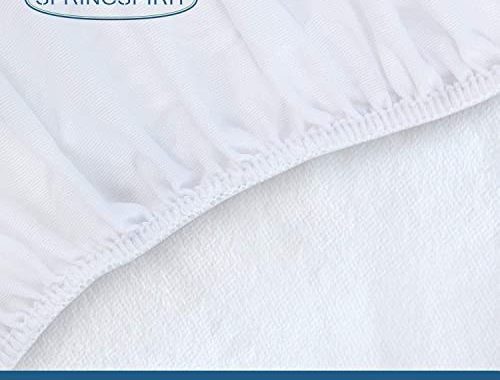 Twin Mattress Protector Waterproof Soft & Breathable Terry, Noiseless Mattress Cover Fits up -14