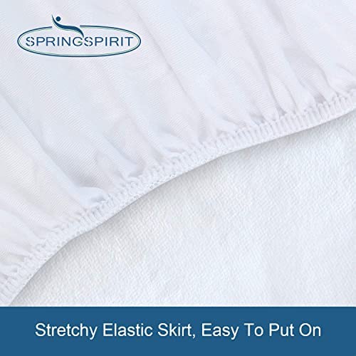 Twin Mattress Protector Waterproof Soft & Breathable Terry, Noiseless Mattress Cover Fits up -14