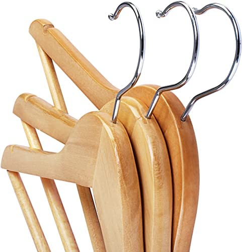 Utopia Home 20 Pack Premium Wooden Hangers - Durable & Slim Coat Hangers - Suit Hangers with 360