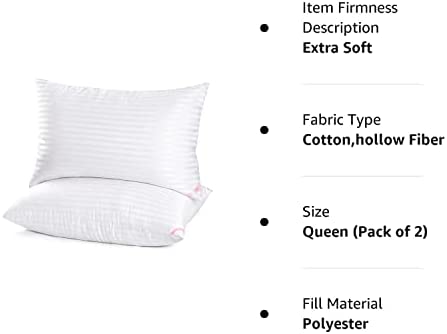 EIUE Hotel Collection Bed Pillows for Sleeping 2 Pack Queen Size，Pillows for Side and Back Sleepers,