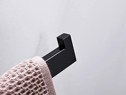TASTOS Premium Stainless Steel Hand Towel Holder, Square Hand Towel Ring Heavy Duty Wall Mounted Mod