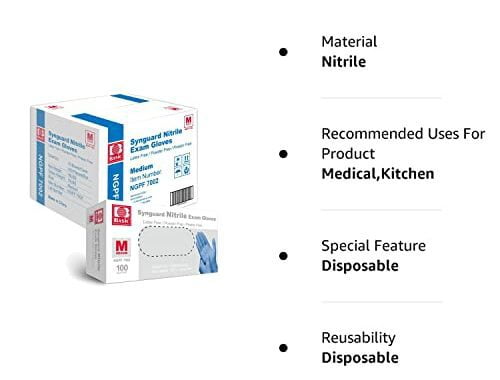 Amazon.com: Basic Medical Blue Nitrile Exam Gloves - Latex-Free & Powder-Free - NGPF-7002 (Case