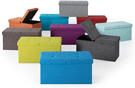 Amazon.com: Otto & Ben 30" Storage Ottoman with SMART LIFT Top, Upholstered Tufted Bench, Foot R