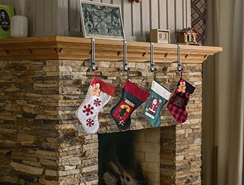 Amazon.com: Alpurple 4 PCS Christmas Stocking Holders for Mantle-Adjustable Christmas Metal Hooks Ga