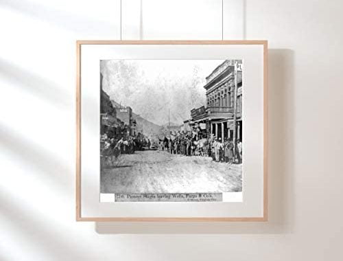 Amazon.com: INFINITE PHOTOGRAPHS 1866 Photo Pioneer Stage Leaving Wells, Fargo & Co.'s. C Street