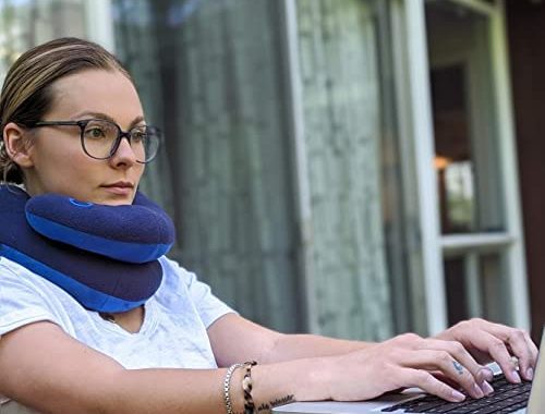 Amazon.com: BCOZZY Neck Pillow for Travel Provides Double Support to The Head, Neck, and Chin in Any