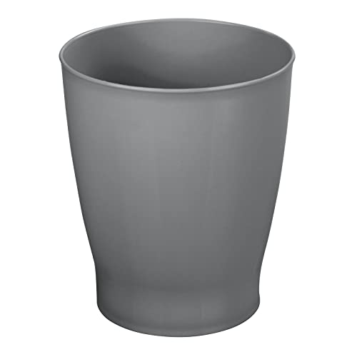 Amazon.com: mDesign Round Plastic Bathroom Garbage Can, 1.25 Gallon Wastebasket, Garbage Bin, Trash