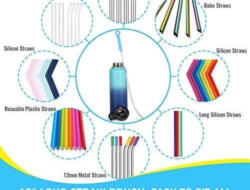 Amazon.com: 16" Bottle Brush Cleaner for Water Bottle - Long Handle Bottle Brush for Cleaning Thermo