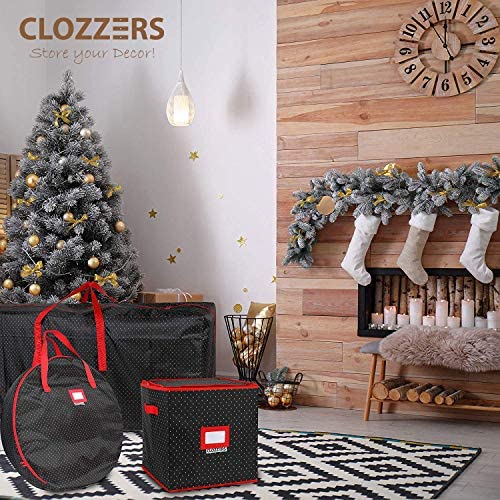 Amazon.com: CLOZZERS Wrapping Paper Storage Container, with 2 Large Pockets for Accessories and Supp