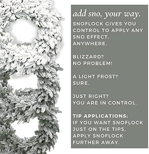 SnoFlock The Original Premium Self-Adhesive Snow Flock Powder with ShimmerSpec | Exclusive Formula |