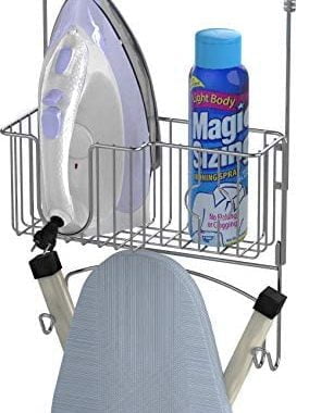 Amazon.com: Simple Houseware Over-The-Door/Wall-Mount Ironing Board Holder, Chrome : Home & Kitc