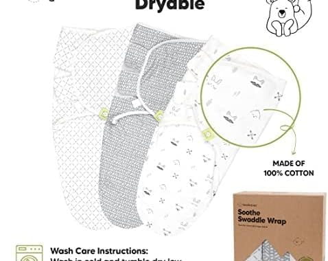 Amazon.com: 3-Pack Organic Baby Swaddle Sleep Sacks - Newborn Swaddle Sack - Ergonomic Baby Swaddles