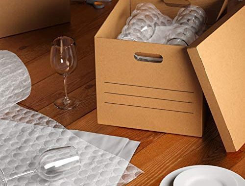 Amazon Basics Medium Moving Boxes with Lid and Handles, 19 x 14.5 x 15.5 inches, 10-Pack