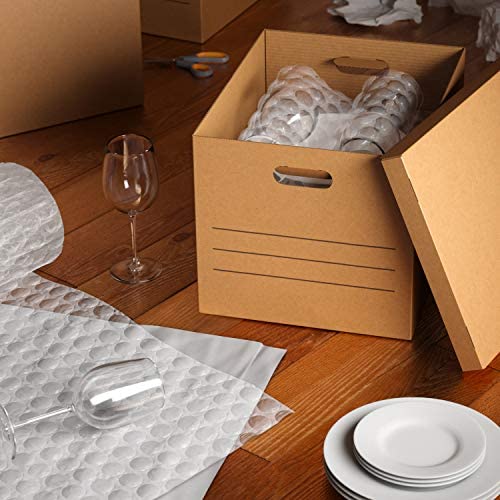 Amazon Basics Medium Moving Boxes with Lid and Handles, 19 x 14.5 x 15.5 inches, 10-Pack