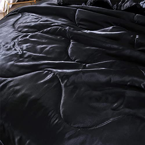 Amazon.com: A Nice Night Satin Silky Soft Quilt Luxury Super Soft Microfiber Bedding Thin Comforter