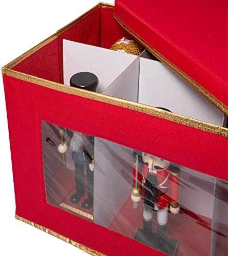 Amazon.com: Simplify Holiday Figurine Storage Box | 8 Compartments | Seasonal and Christmas Décor Or