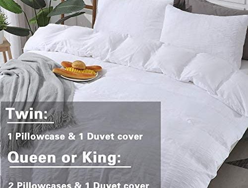 Amazon.com: AveLom White Duvet Cover Queen (90 x 90 Inches), 3 Pieces (1 Duvet Cover + 2 Pillow Case