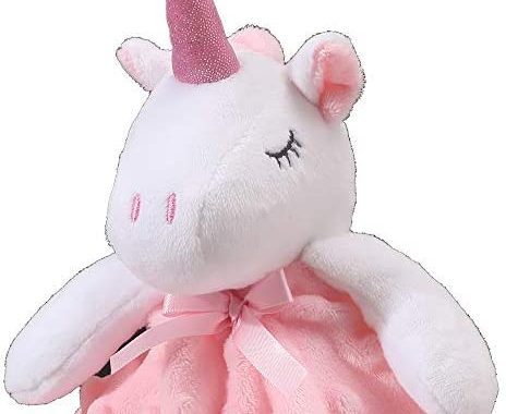 Amazon.com: CREVENT Cozy Plush Baby Security Blanket Loveys for Baby Girls, Minky Dot Front + Sherpa