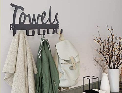Amazon.com: Over The Door Hooks Towel Rack Holder Heavy-Duty Organizer on Bathroom Cabinet Cupboard