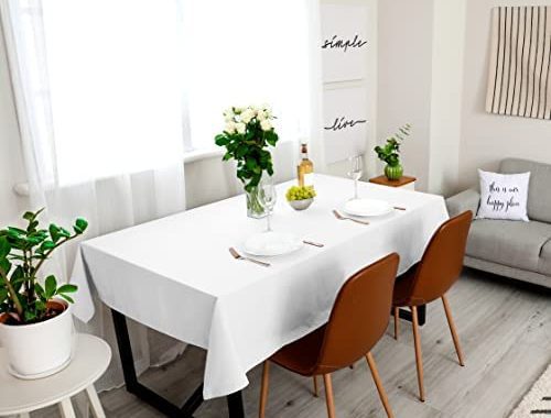 Amazon.com: Utopia Kitchen Rectangle Table Cloth 2 Pack [60x102 Inches, White] Tablecloth Machine Wa