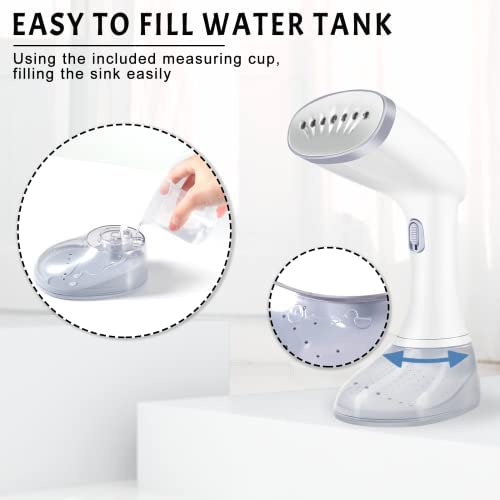 Steamer for Clothes, Handheld Clothes Steamer with Brush Ironing Gloves, 1350W Strong Power Garment