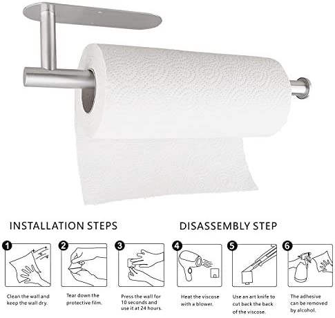 Amazon.com - Paper Towel Holders,Paper Towels Rolls - for Kitchen,Paper Towels Bulk- Self-Adhesive U