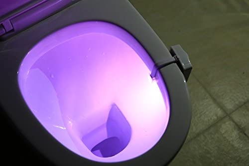 ZEZHOU Original Toilet Night Light 2 Pack, Motion Sensor Activated LED Lamp, Fun 8 Colors Changing B