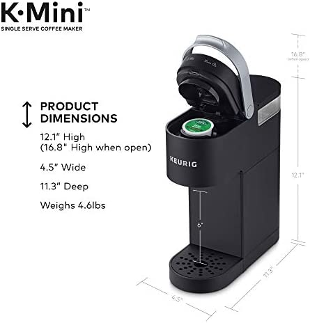Amazon.com: Keurig K-Mini Coffee Maker, Single Serve K-Cup Pod Coffee Brewer, 6 to 12 oz. Brew Sizes