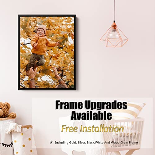 Custom Framed Canvas Prints With Your Photos - Personalized Picture To Canvas Wall Art - Floating Fr