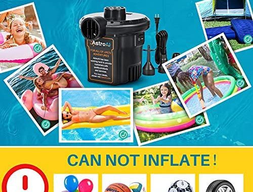 Amazon.com: AstroAI Electric Air Pump for Inflatables Air Mattress Portable Inflator Deflator with 3