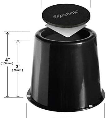 Amazon.com: Slipstick CB672 Premium 3 Inch Bed Risers/Furniture Raisers with Steel Reinforced Holder