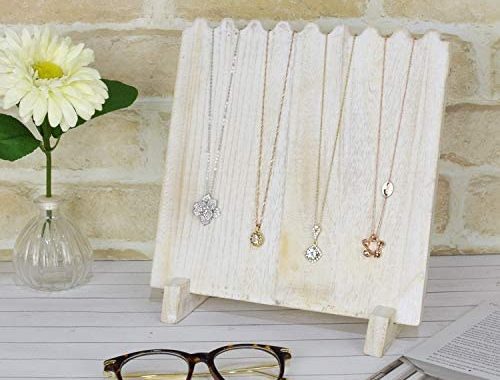 Amazon.com: Mooca Wooden Plank Necklace Jewelry Display Stand for 8 Necklaces, Necklace Display Hold