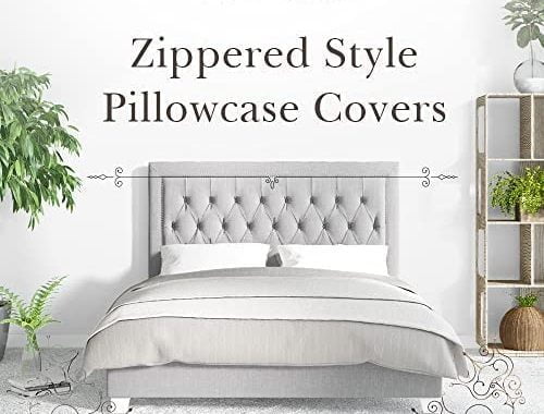 Amazon.com: White Classic Zippered Style Pillow case Cover - Luxury Hotel Collection 200 Thread Coun