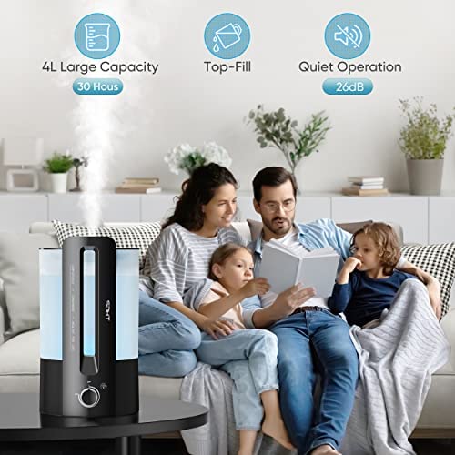 Amazon.com: SDHT Humidifiers for Large Room,4L Humidifiers for Bedroom,Top Fill Cool Mist Humidifier