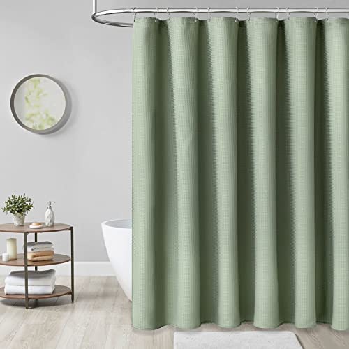 Amazon.com: Dynamene Sage Green Shower Curtain - Waffle Textured Heavy Duty Thick Fabric Shower Curt