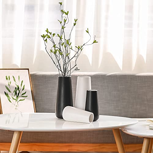 11 Inch Matte White Ceramic Flower Vase for Home Décor, Design Box Package, VS-MAT-W-11
