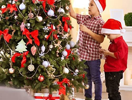 Amazon.com: 6ft Artificial Christmas Tree, Xmas Tree with 1,000 Branch Tips, Arbol de Navidad with F