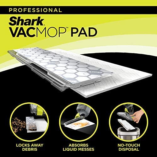 Shark VMP30 VACMOP Disposable Hard Floor Vacuum and Mop Pad Refills White, 30 Count (pack of 1) (Pac