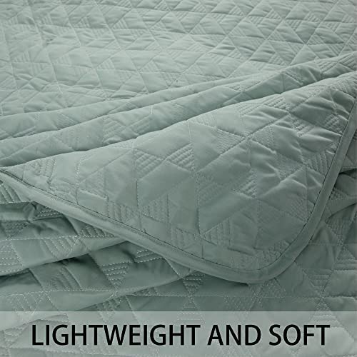 OFIXI Oversized King Plus 128"x120" Quilt Set 3 Pieces Extra Large King Size Bedspreads Lightweight