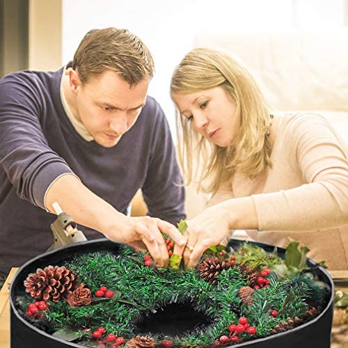 Amazon.com: Primode Christmas Wreath Storage Bag 30" - 2 Pack Artificial Wreath Container - Garland